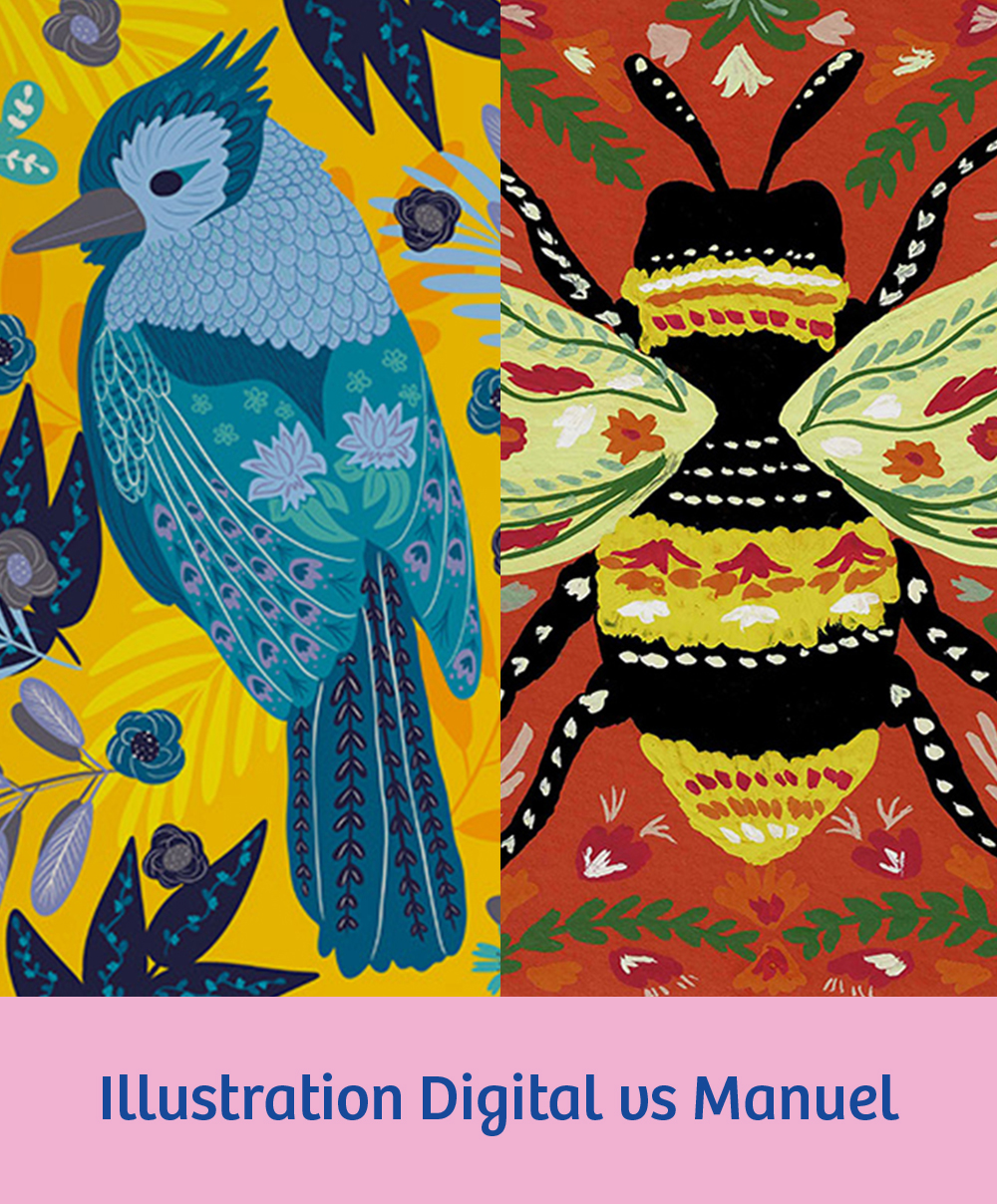 Illustration Digital vs Manuel